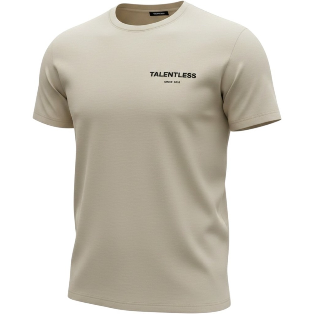 Talentless T-Shirt Mens L Tan Beige Since 1983 Graphic Logo Tee new without tags